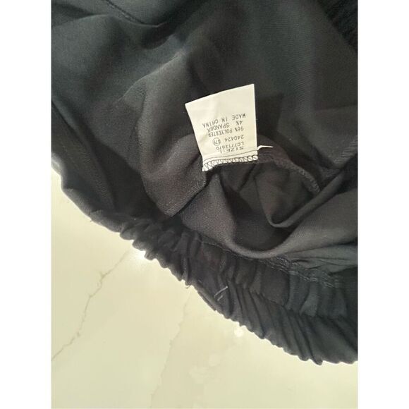 NEW Black Pleated High Rise Crop Cuffed Dress Pants L - Picture 4 of 4